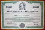 Click to view larger image of 1971 Glen Alden Corporation $1000 Debenture Note (Image2)