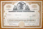 Click to view larger image of 1971 Newmont Mining Corporation Stock Certificate (Image2)