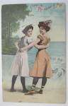 Click to view larger image of Two Women Standing Side By Side Postcard (Image2)