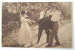 Two Men Carrying A Woman Postcard
