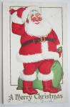 Click to view larger image of Santa Claus Holding Toy Bag Postcard (Image2)