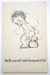 Click to view larger image of A Boy Using Pot For A Toliet Postcard (Image1)