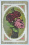 Click to view larger image of Red And Pink Roses Postcard (Loving Thoughts) (Image3)