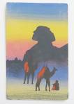 Click here to enlarge image and see more about item 19856: People With Camels Postcard