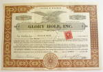 Click to view larger image of 1955 Glory Hole Stock Certificate (Image1)