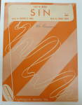 Sheet Music 1951 (It's No) Sin 