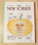 Click to view larger image of New Yorker Magazine October 29, 1990 Pumpkin With Face (Image1)