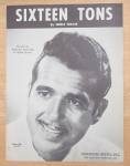 1947 Sixteen Tons Sheet Music (Ernie Ford Cover)
