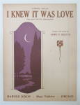 Click to view larger image of Sheet Music 1930 I Knew It Was Love  (Image2)