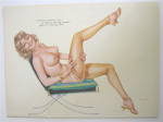 Click here to enlarge image and see more about item 24803: Alberto Vargas Pin Up Girl February 1964 Toreador Pants