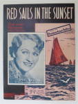 Sheet Music For 1935 Red Sails In The Sunset