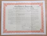 Click to view larger image of 1978 Oral Roberts University Stock Certificate  (Image1)