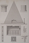 Tombeau De Caius-Cestius, A Rome (1852 Lithograph)