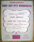 Sheet Music For 1946 They Say It's Wonderful