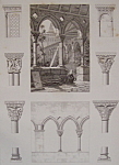 Cloitre De L'Abbaye De Moissac (1852 Lithograph)