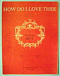 Sheet Music For 1948 How Do I Love Thee