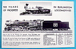 Click to view larger image of Burlington Train Postcard (1933 Century Of Progress) (Image1)