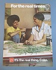 1974 Coca Cola (Coke) with Woman & A Boy with Cokes 