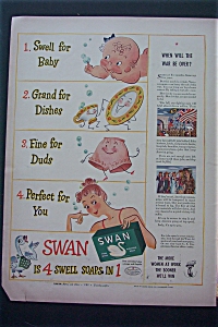 1943 Swan Floating Soap with 4 Swell Soaps In One  (Image1)