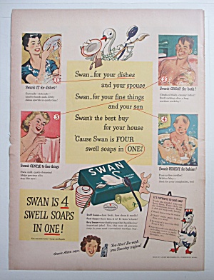 1943 Swan Soap with Four Ways To Use Swan  (Image1)