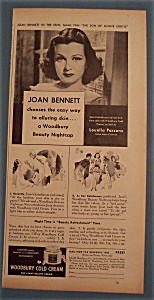 Vintage Ad: 1940 Woodbury Cold Cream With Joan Bennett