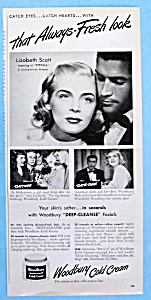 Vintage Ad: 1948 Woodbury Cold Cream W/ Lizabeth Scott