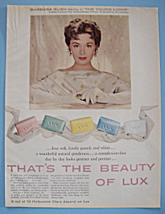 Vintage Ad: 1958 Lux Soap W/ Barbara Rush