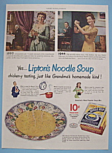 Vintage Ad: 1944 Lipton's Noodle Soup (Image1)