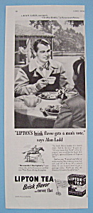 Vintage Ad: 1946 Lipton Tea With Alan Ladd