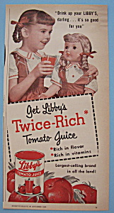 Vintage Ad: 1956 Libby's Tomato Juice