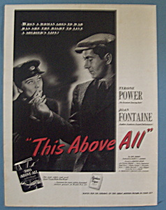 Vintage Ad: 1942 Movie Ad For This Above All (Image1)