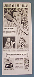 Vintage Ad: 1941 Calox Tooth Powder W/ Joan Blondell