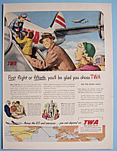 Vintage Ad: 1950 Trans World Airline