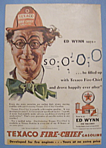 Vintage Ad: 1933 Texaco Gasoline w/ Ed Wynn (Image1)