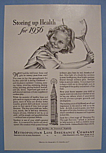 1936 Metropolitan Life Insurance Co w/Girl & Racket (Image1)