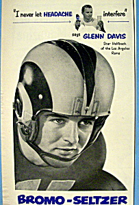 Vintage Ad: 1952 Bromo Seltzer With Glenn Davis