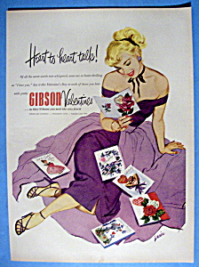 1952 Gibson Valentine Cards With Woman Reading Card