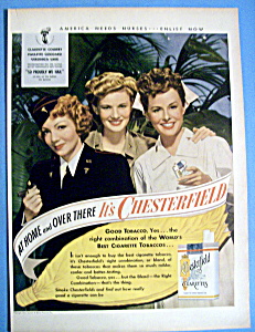 Vintage Ad: 1943 Chesterfield With Colbert, Lake & More