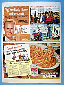 Vintage Ad: 1951 V 8 Vegetable Juice W/ Richard Widmark