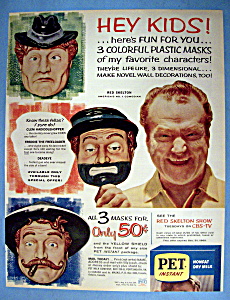 Vintage Ad: 1960 Pet Instant Dry Milk w/ Red Skelton (Image1)