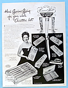 Vintage Ad: 1950 Carvel Hall Cutlery w/ Linda Darnell (Image1)