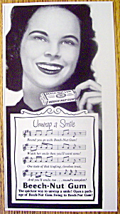 1950 Beech Nut Gum with Woman Smiling (Image1)
