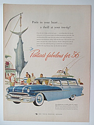 1956 Pontiac With The Pontiac Station Wagon