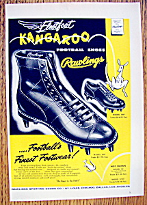 Vintage Ad: 1955 Rawlings Kangaroo Football Shoes