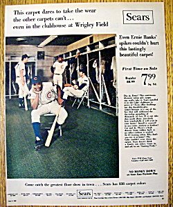 Vintage Ad: 1969 Sears Carpet With Ernie Banks
