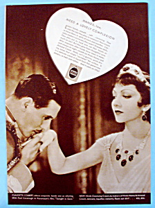 Vintage Ad:1933 Hinds Honey & Almond Cream W/c. Colbert