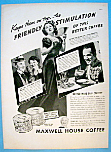 Vintage Ad: 1937 Maxwell House Coffee W/ Victor Moore
