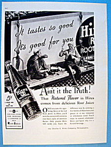 1937 Hires Root Beer with Two Men Taking Lunch (Image1)