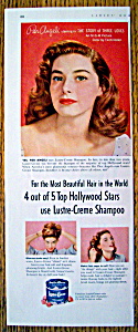 Vintage Ad: 1953 Lustre Creme Shampoo w/ Pier Angeli (Image1)