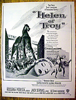 Ad: 1956 Helen Of Troy With Rossana Podesta